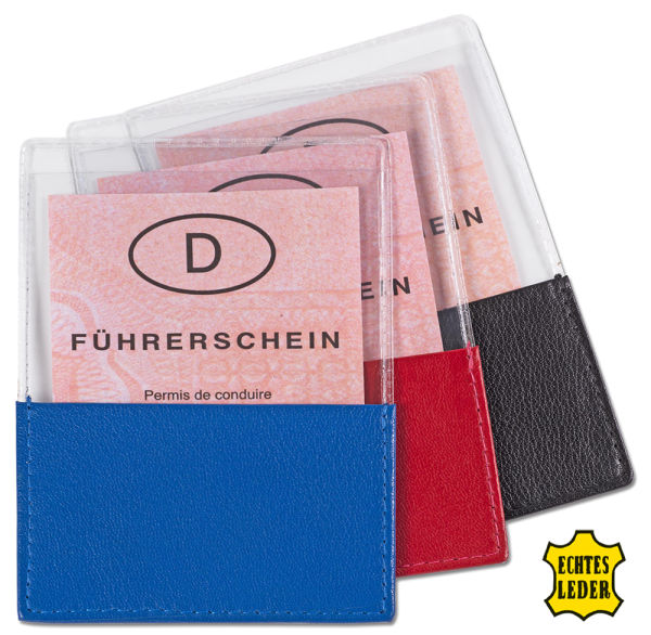 Kfz.-Scheinhülle OPTIMUS mit Echtem Leder Einsatz - Art. 55477