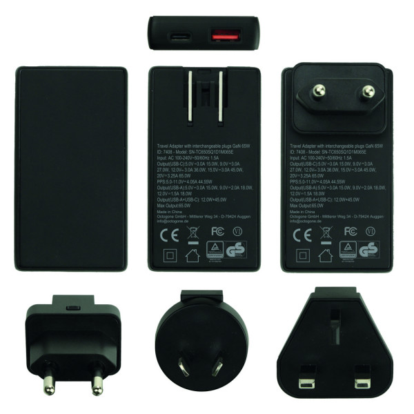 TRAVEL Fastcharge Adapter GAN 65 Watt
