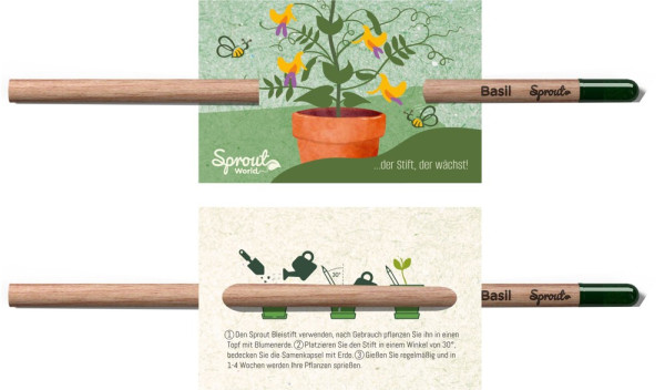 Bleistift mit kleinem Ansteckkärtchen