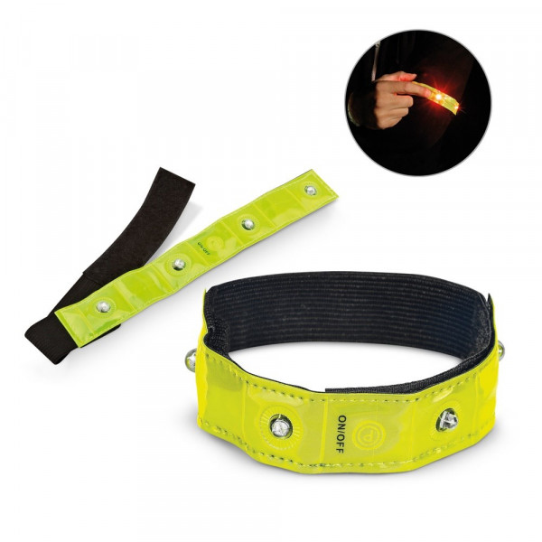 VISIBLE. Armband, reflektierend mit 4 roten LEDs