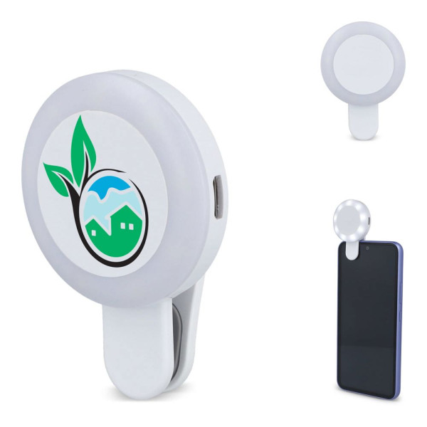 Universelle tragbare Selfie-LED-Leuchte mit 3 Helligkeitsstufen