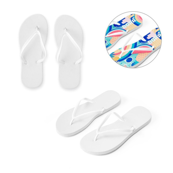 BALI L / XL. Flip-Flops mit vollständig veredelbaren Sublimationssohlen