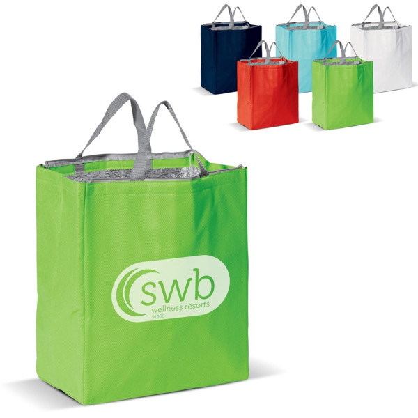 Große Kühltasche aus Non Woven 32.5 x 19.5 x 39 cm, 100 g/m²