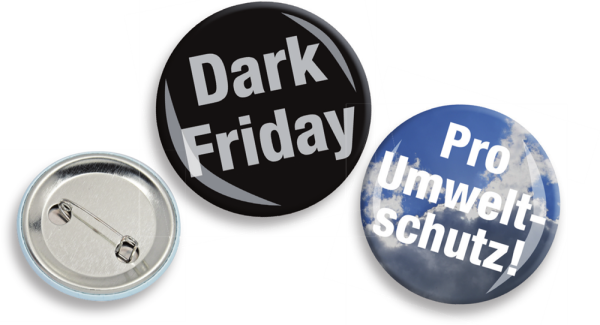 Metall-Button mit Anstecknadel - Art. 54956