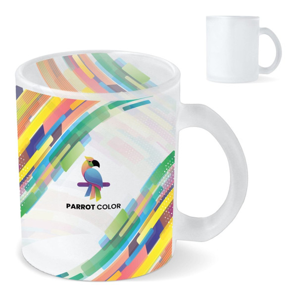 Mallorca Sublimations Becher aus gefrostetem Glas 335ml