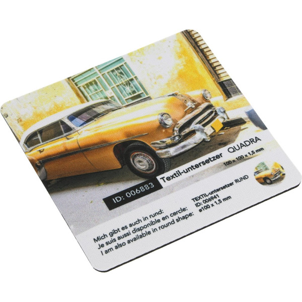 TEXTIL Untersetzer 100 x 100  x 1,5 mm