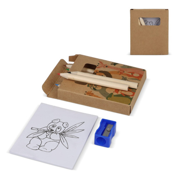 8-teiliges Malset in Kraftkarton