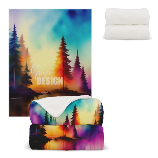 Korallenfleece-Decke OEKO-TEX®  Sublimation 130 x 170 cm 270 g/m²