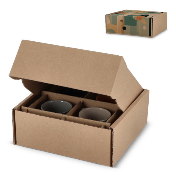 Individuelle Geschenkverpackung für 4 Tassen 24.3 x 24.3 x 9.9 cm